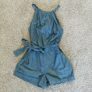 Denim look romper